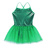 Little Girls Glitter Mermaid Tutu Dress - 4 Colours